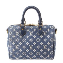 Louis Vuitton Speedy 25 Bag denim blue monogram shoulder crossbody M5960... - $3,894.78