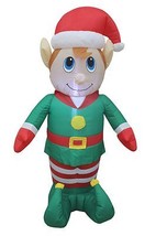 4 Foot Tall Christmas Inflatable Elf LED Lights Blowup Yard Outdoor Deco... - $819.68 MXN