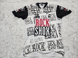 Vintage Canari Cycling L Jersey Rock Shox 1/2 Zip All-Over Logo Made USA... - $26.01