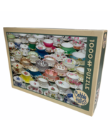 Cobble Hill Jigsaw Puzzle Teacups 1000 Piece 27 x 19 Random Cut #51651 E... - €10,80 EUR