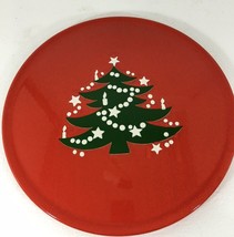 Waechtersbach Christmas Tree Red Platter Chop Plate 12&quot;  Earthenware - £34.85 GBP