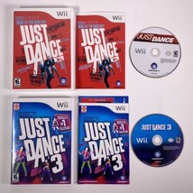 Just Dance &amp; Just Dance 3 Nintendo Wii Lot Bundle All Complete W/ Manuals - £15.79 GBP