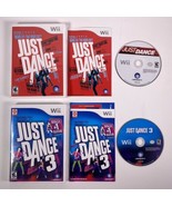 Just Dance &amp; Just Dance 3 Nintendo Wii Lot Bundle All Complete W/ Manuals - $26.88 CAD
