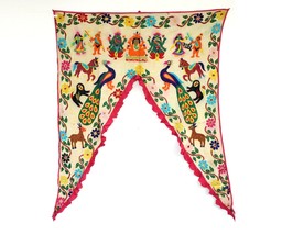 Vintage Welcome Gate Toran Door Valance Window Décor Tapestry Wall Hanging DV13 - £58.38 GBP