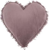 Heart Shaped Lavendar Shag Accent Pillow - £40.01 GBP