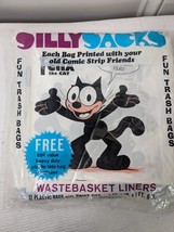 Vintage Silly Sacks fun Trash bags Felix the cat wastebasket liners 1971 70s - $38.00