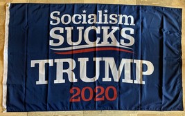 Socialism Sucks Trump 2020 Campaign Flag Double Sided Rough Tex® 100D 3&#39;X5&#39; Flag - £23.03 GBP