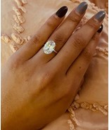 Oval Engagement Ring 1Ct Stone Ring Silver Ring Promise Ring Diamond Rin... - $1,837.47 CAD