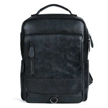 Men Backpack Rucksack Book Bag Genuine Leather Retro Travel Chinese Style Design - £139.51 GBP