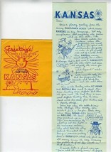 A Long Letter For You From Kansas the Sun Flower State Souvenir - $11.88