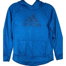 Adidas Kids Hoodie Girls Size Large 14 Blue Polyester Pullover - $10.80