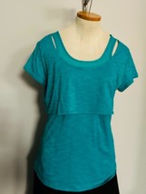 Lululemon Top Double Layer w/Cap Sleeves over Tank 8 - £14.10 GBP