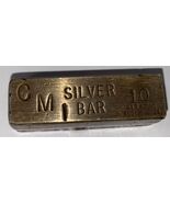 CMI Constitution Mint Inc 10 Oz. .999 Fine Silver Bar Old Pour Gorgeous! - $1,916.92