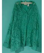 Alfred Dunner Sheer Green Top - £15.74 GBP