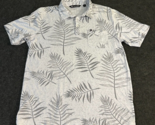 Travis Mathew Golf Polo Shirt Hawaiian Leaf All Over Print Men&#39;s Size Large - $17.76