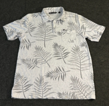 Travis Mathew Golf Polo Shirt Hawaiian Leaf All Over Print Men&#39;s Size Large - £13.96 GBP