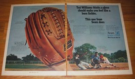 1969 Sears Ted Williams Baseball Glove Ad - Feel Like a Born Fielder - $18.49