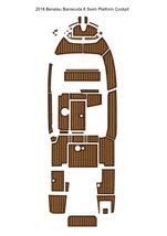 2018 Beneteau Barracuda 6 Swim Platform Cockpit Boat EVA Teak Deck Floor Mat - £847.95 GBP