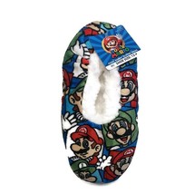Nintendo SUPER MARIO Luigi Cozy Fuzzy Babba Slipper Socks Shoe Size 13-4... - $17.57