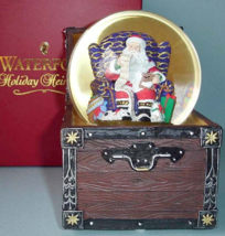 Waterford Santa in Armchair Musical Snow Globe Plays Deck the Halls NEW - £60.53 GBP