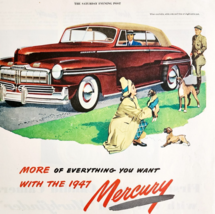 1947 Mercury Convertible Advertisement Automobilia Boxers Ford Motor DWJJ20 - $41.18 CAD
