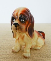 Adorable vintage ceramic sad hound dog beagle droopy face figurine A613 - £9.43 GBP