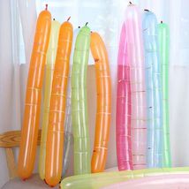 Homwowo Toy balloons 50pcs Assorted Colors Long Balloons for Party Decorations - £10.21 GBP