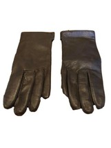 Vintage FOWNES Dark Gray Lined Leather Gloves Made in Philippines Size 7.5  - £21.23 GBP