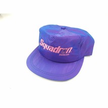 Squadron Herbicide Florescent Purple Snapback Hat Vintage 90s - £15.54 GBP