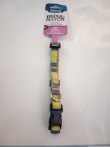 Petmate Mix & Match Adjustable Fashion Dog Collar 3/8" X 8-12" Stripe Yellow - $7.43