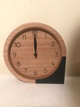 Farmhouse small mantle clock in ristic wood image 2