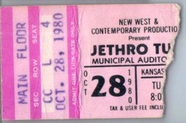 Jethro Tull Concert Ticket Stub October 28 1980 Kansas City Missouri - £32.72 GBP