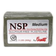 Chavant NSP Medium Oil Based Sulfur Free Sculpting Clay  Green (2 lbs.) - £19.26 GBP