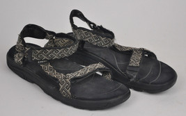 TEVA Brown TAN Black SPORT Water Sandals ShocPad Footbed Mens Shoe Sz 12  6727 - £15.63 GBP