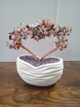 Crystal Heart Money Tree 7 Chakra Quartz Healing Gemstone Figurine. 676 AMC - $28.80