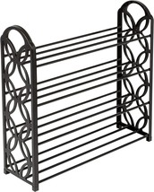 Honey-Can-Do Sho-09597 Black 4 Tier Butterfly Shoe Rack - £32.74 GBP