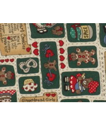 Gingerbread Cookie Fabric by Intex 2 1/2 yds Remnant  - £14.44 GBP