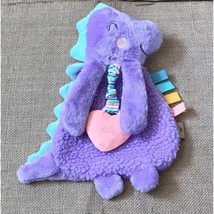 Itzy Ritzy Plush Purple Dinosaur Lovey Teether Sensory Security Toy For Baby - £5.53 GBP