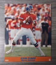 John Elway #7 Denver Broncos Team NFL Poster 20x16 Cardboard Stock 90s VTG - £24.59 GBP