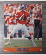 John Elway #7 Denver Broncos Team NFL Poster 20x16 Cardboard Stock 90s VTG - £25.11 GBP