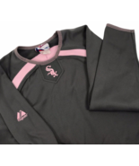 Boston Red Sox Majestic Therma Base Pullover Sweatshirt M Gray Pink Trim 2008 - $19.79