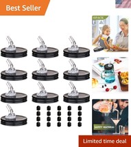 Versatile 10-Pack Mason Jar Spout Dispenser Caps - Ideal for All Liquids - $39.00