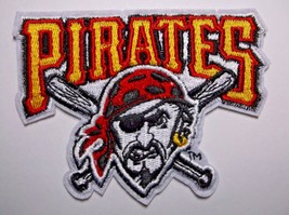 Pittsburgh Pirates Embroidered PATCH~3 1/2" x 2 3/4"~Iron Sew On~MLB~Ships FREE - $4.56