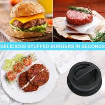 3 in 1 Stuffed Burger Press Patty Maker Rings Molds Kit, Non Stick Stuffer Hambu - £9.57 GBP