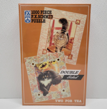 FX Schmid Two for Tea Cats Kitties Double-Sided Jigsaw Puzzle 1000 Piece - New - $37.61