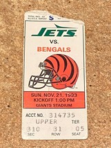 Vintage Used NY Jets vs Bengals 11/21/1993 DTC - £7.47 GBP