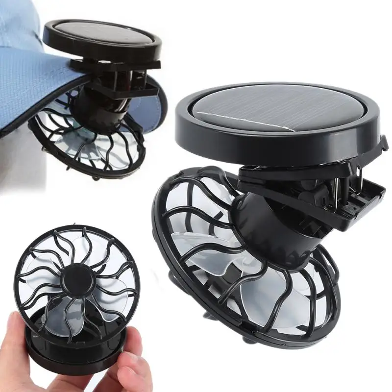 Mini Fan Portable Cooling Fan Clip-on Outfoor Solar Energy Camping Fan M... - £12.65 GBP+