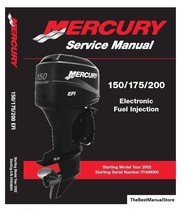 Mercury 150,175,200 EFI Factory Service Shop &amp; Repair Manual - $15.95