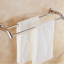 Steel Single Double Towel Rail Rack Holder Wall Mounted Bathroom Kitchen UK - £8.29 GBP+