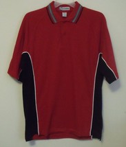Extreme Red Black White Trim Short Sleeve Polo Shirt Men Size Large NWT - £13.54 GBP